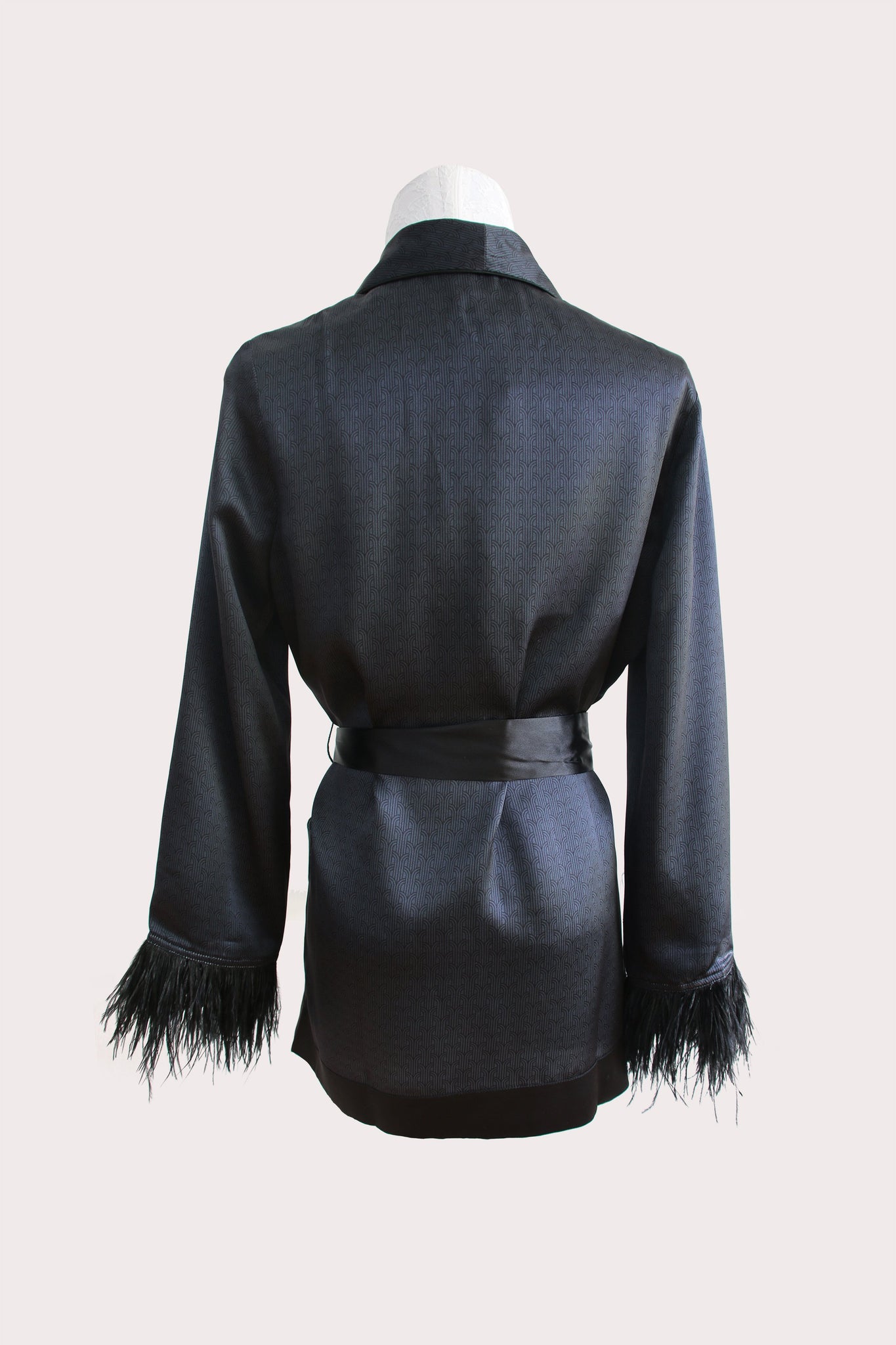 Katyusha Art Deco satin silk shawl jacket