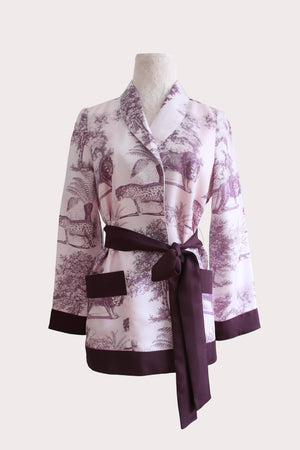 Katyusha Mauve Beasts twill silk shawl jacket