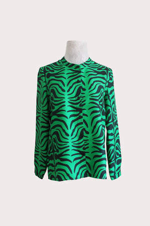 Katyusha Green Zebra classic blouse
